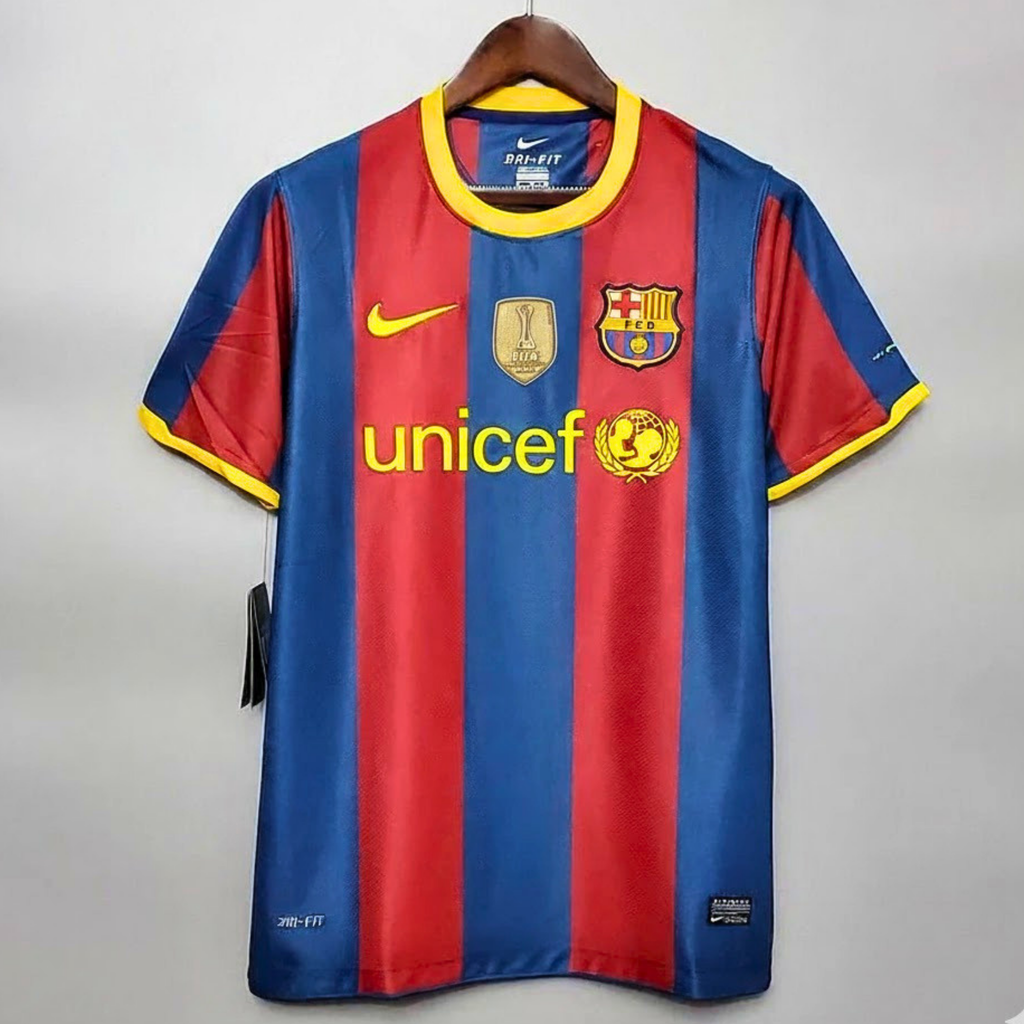 FC Barcelona 2010-11 Retro Home Jersey | Custom Name & Number | La Liga & UCL