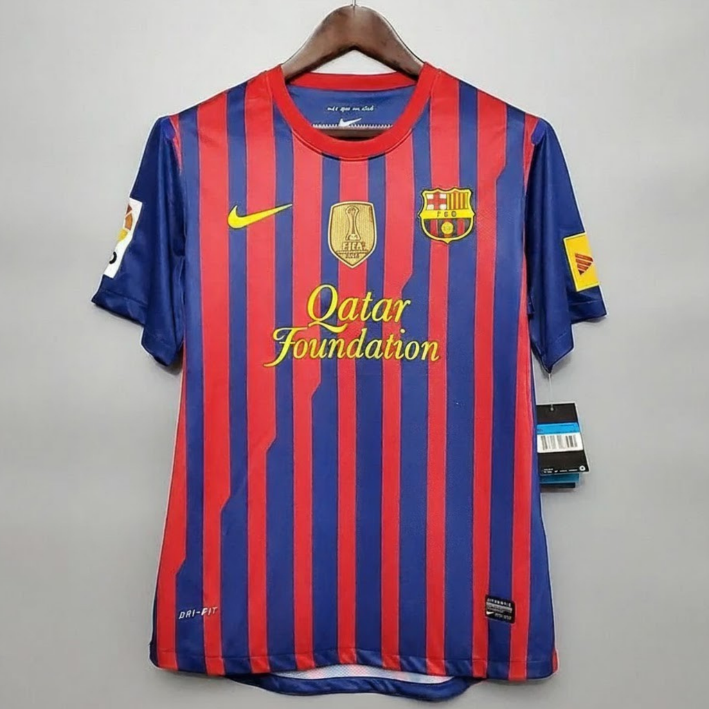 FC Barcelona 2011-12 Retro Home Jersey | Custom Name & Number | La Liga & UCL