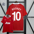Manchester United 2010-2011 Retro Home Short Sleeve Jersey #10 Rooney Personalized UCL Rare