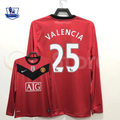 Manchester United 2010 Retro Home Long Sleeve Jersey #25 Valencia Personalized PL Rare