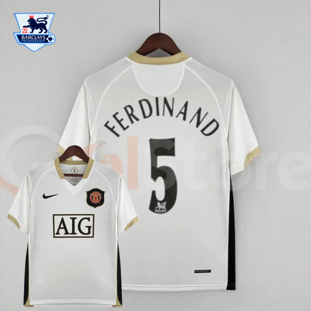 Manchester United 2006-2007 Retro Away Short Sleeve Jersey #5 Ferdinand Personalized PL Rare