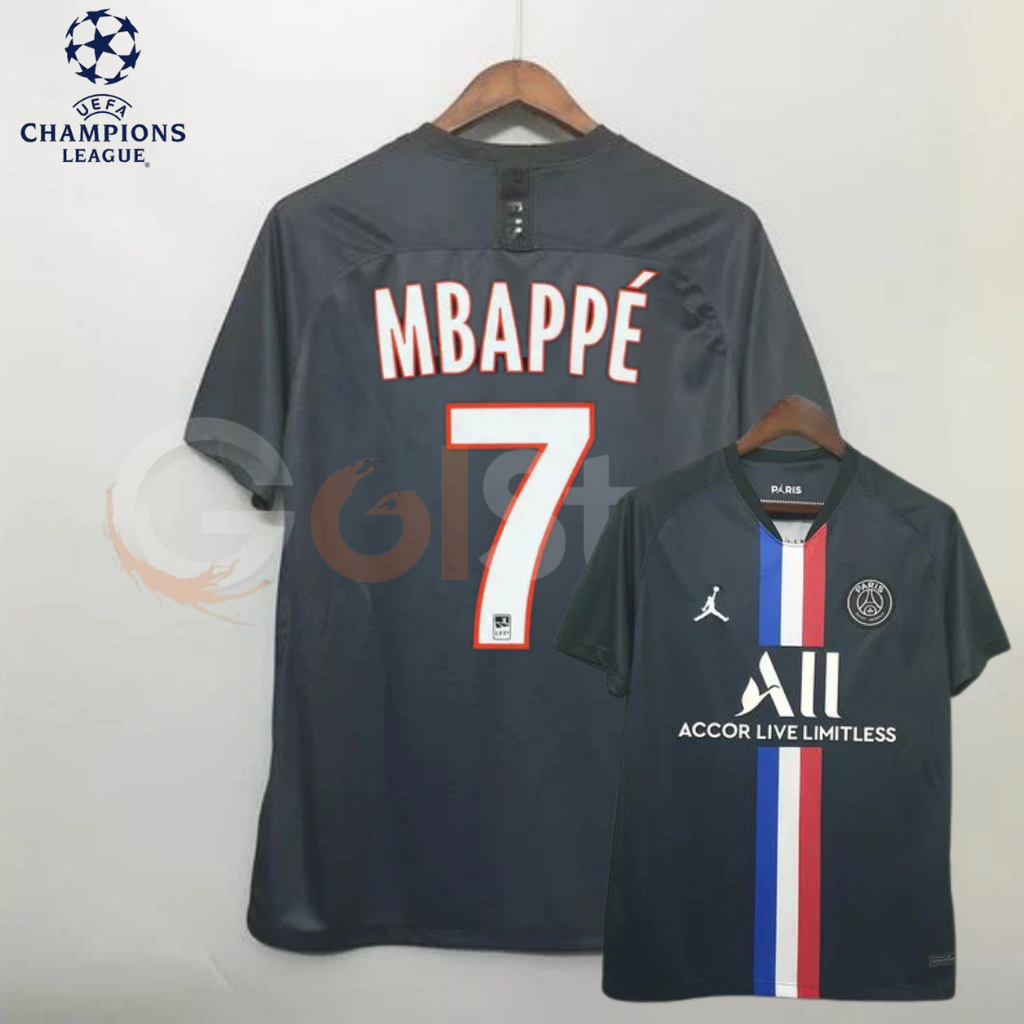 PSG 2019-20 Fourth Retro Jersey Mbappe #7 UCL