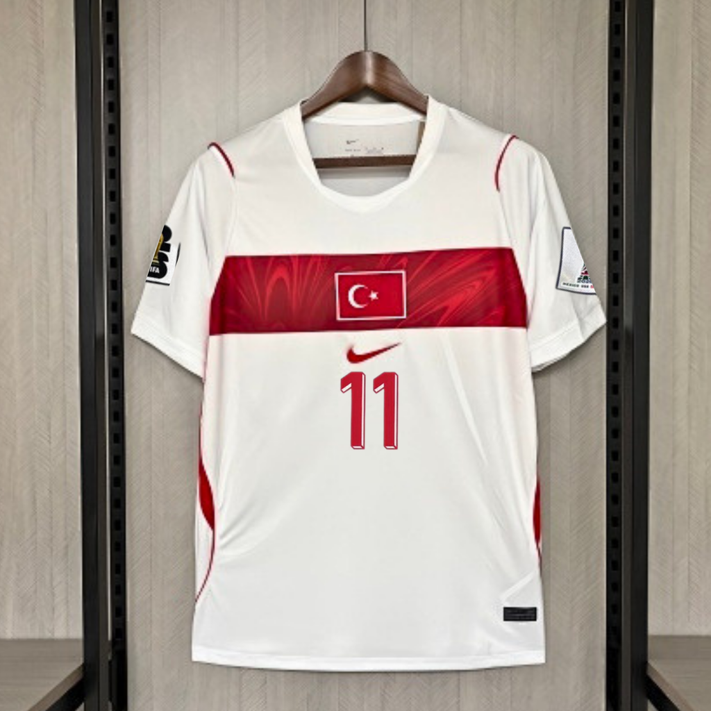 Maillot Turquie Étoile n°11 – Commémoratif Équipe de Football de Turquie, Manches Courtes - Personnalisable