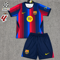 Kids FC Barcelona 2026-27 Home Jersey | Custom Name & Number | UCL or La Liga Patch | Sizes 16–28