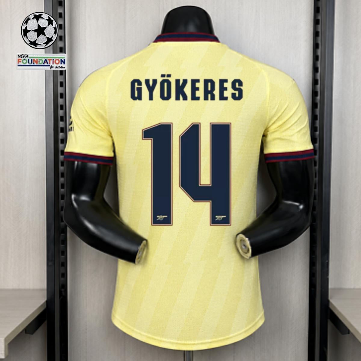 Arsenal FC 2026-27 Third Player Version Jersey | Gyökeres #14 | UCL Patch | Sizes S–3XL
