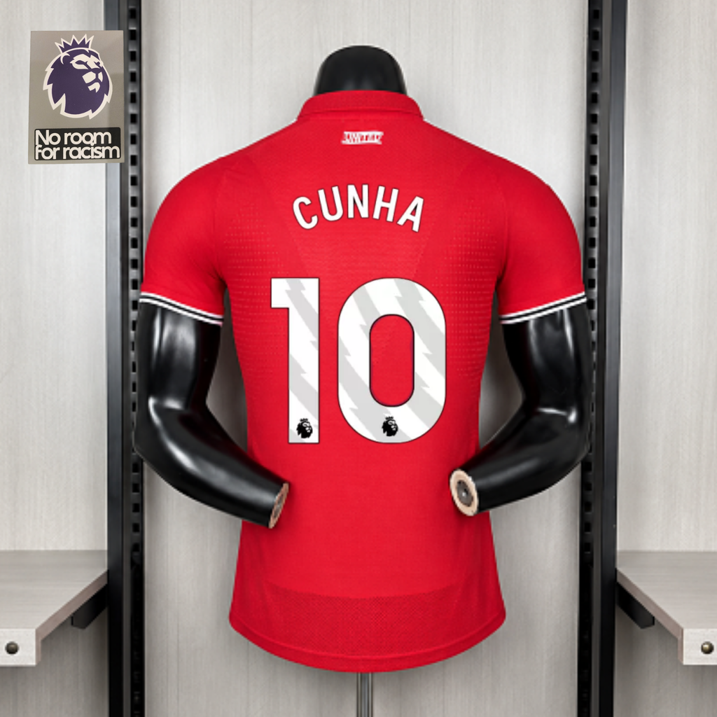 2026/27 Manchester United Home Jersey Player Version #10 Cunha