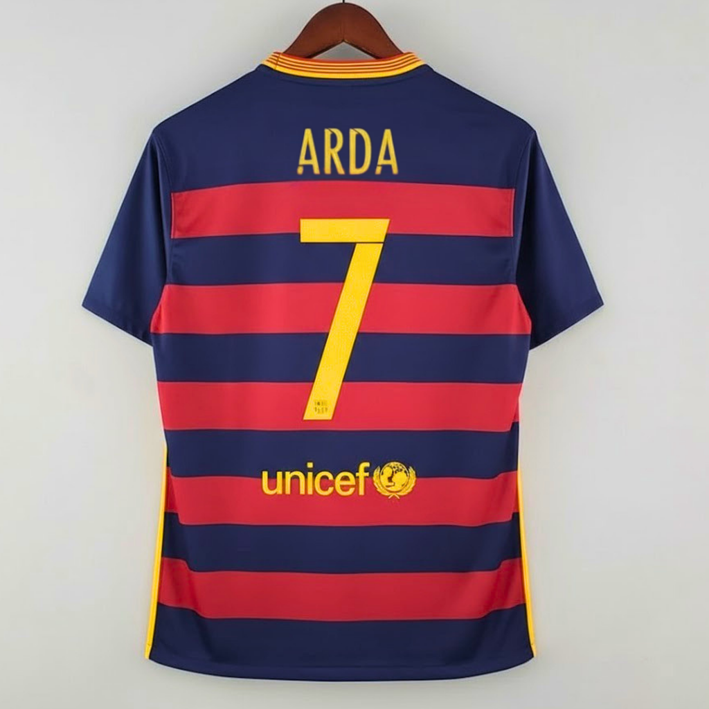 FC Barcelona 2015-16 Retro Home Jersey | #7 Arda Turan | La Liga & UCL