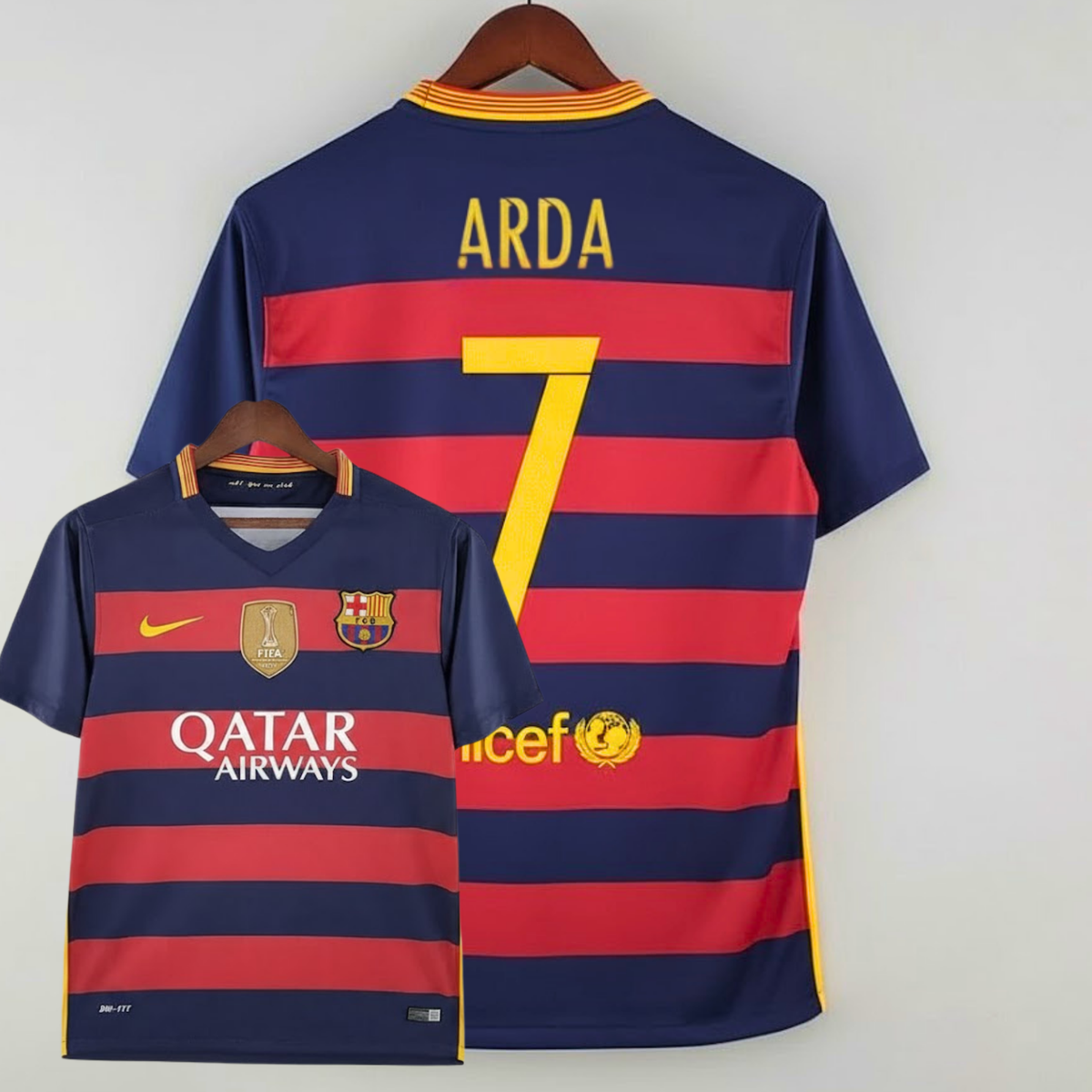 FC Barcelona 2015-16 Retro Home Jersey | #7 Arda Turan | La Liga & UCL