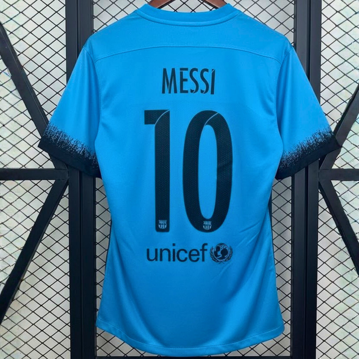 FC Barcelona 2015-16 Retro Blue Away Jersey | #10 Lionel Messi | La Liga & UCL