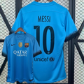 FC Barcelona 2015-16 Retro Blue Away Jersey | #10 Lionel Messi | La Liga & UCL
