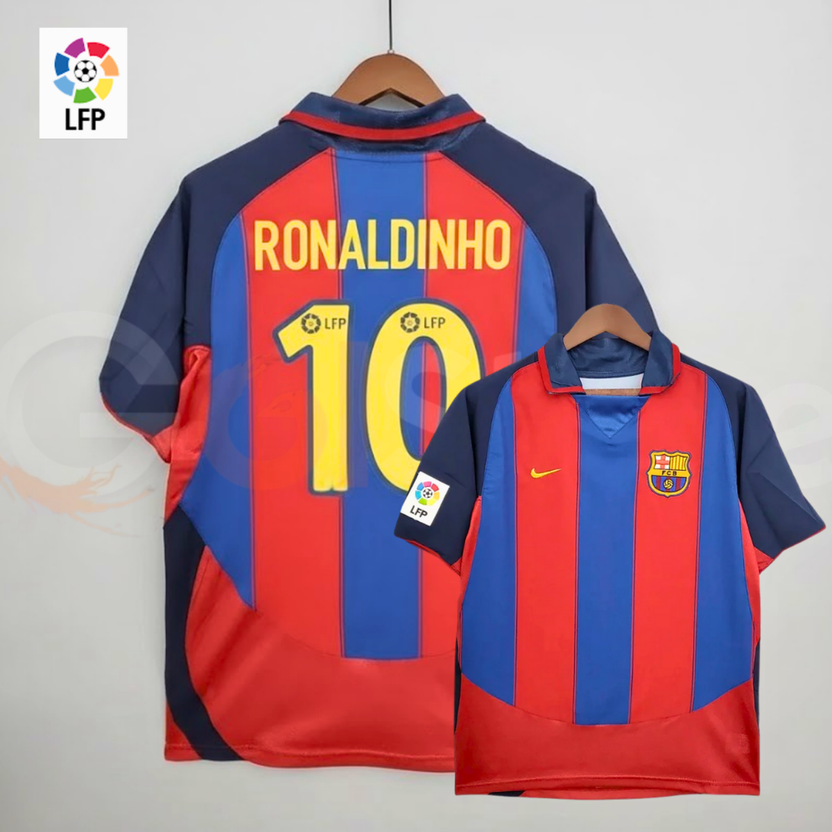 FC Barcelona 2003-04 Retro Home Jersey | #10 Ronaldinho | La Liga