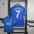 Manchester United 2008-2009 Retro Third Kit Short Sleeve Jersey #7 Ronaldo Personalized UCL Rare