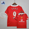 Manchester United 2005-2006 Retro Home Short Sleeve Jersey #9 Saha Personalized PL Patch Rare