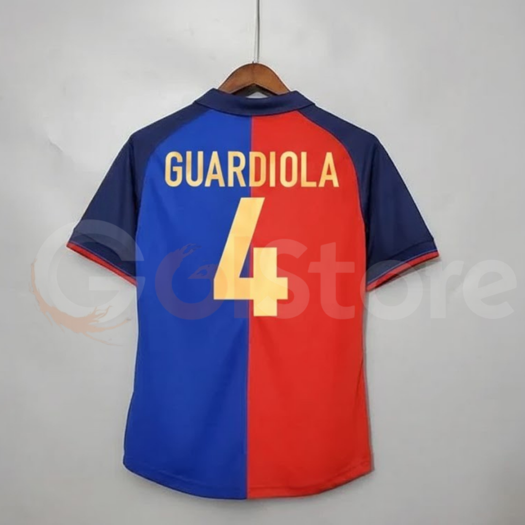 FC Barcelona 1999 Centenary Retro Home Jersey | #4 Pep Guardiola | La Liga & UCL