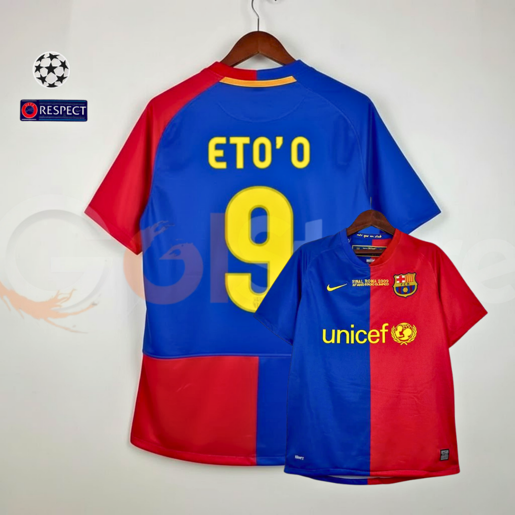 FC Barcelona 2008-09 UCL Final Retro Home Jersey | #9 Samuel Eto'o