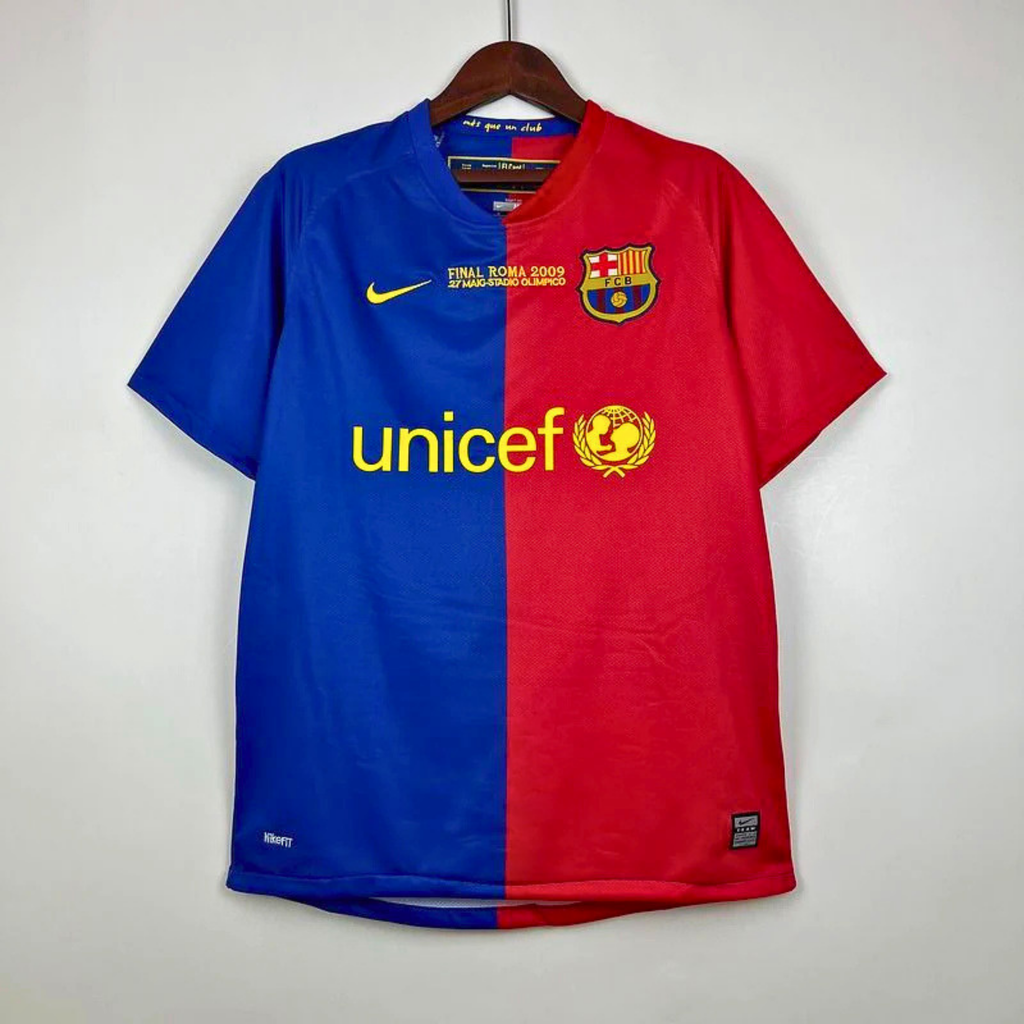 FC Barcelona 2008-09 UCL Final Retro Home Jersey | Custom Name & Number | UCL