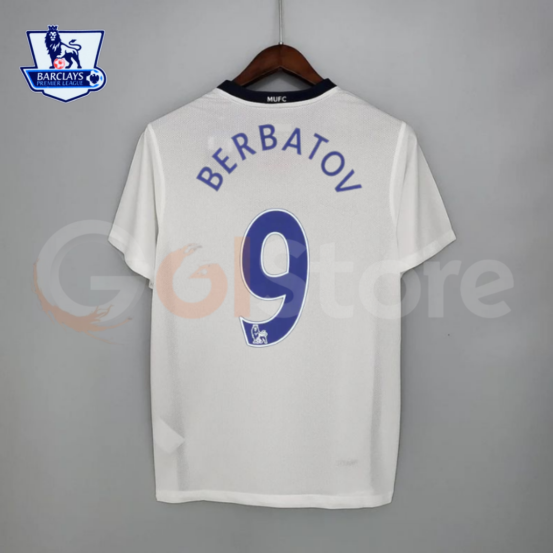 Manchester United 2008-2009 Retro Away Short Sleeve Jersey Berbatov Personalized PL Patch Rare