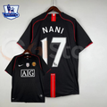 Manchester United 2007-2008 Retro Away Short Sleeve Jersey #17 Nani Personalized PL UCL Rare
