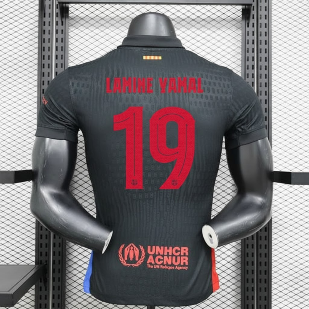 FC Barcelona 2024-25 Black Professional Jersey | #19 Lamine Yamal | La Liga