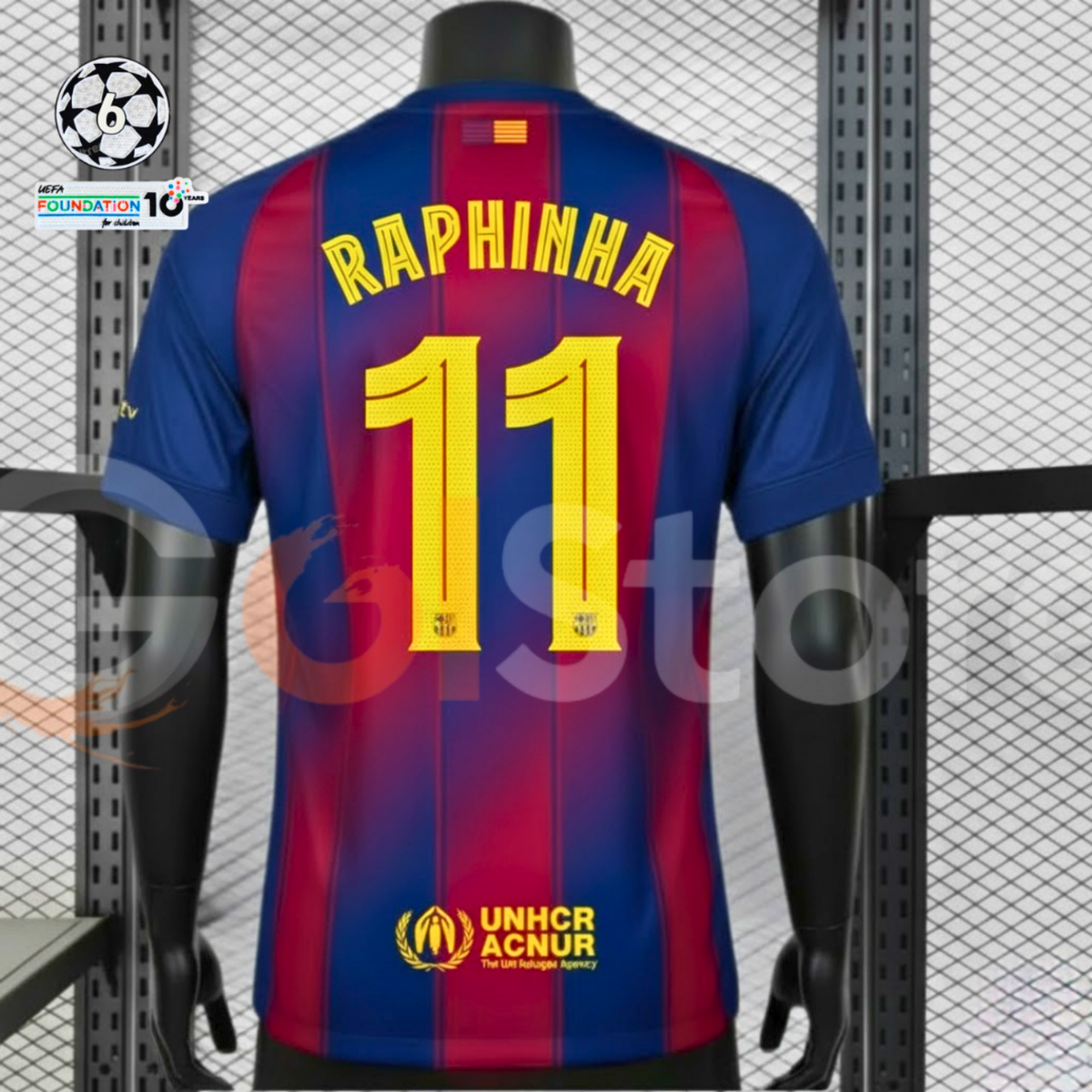 FC Barcelona 2025-26 Home Professional Jersey | #11 Raphinha | UCL