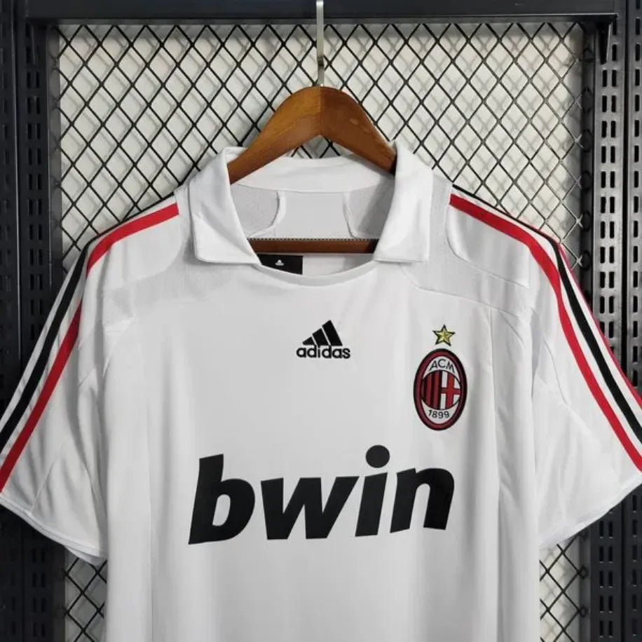 AC Milan 2007-08 Retro Away Jersey #9 Filippo Inzaghi | Classic White Kit | S–3XL | Fast Shipping