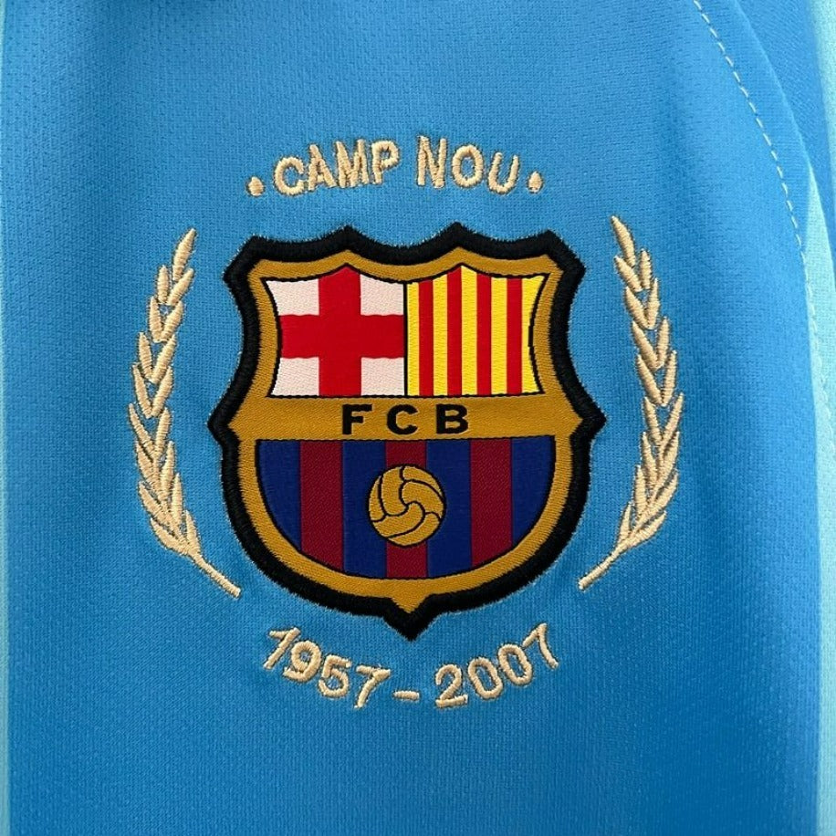 FC Barcelona 2007/08 Retro Blue No.10 Ronaldinho Jersey – LaLiga Classic Short Sleeve Football Shirt S–2XL