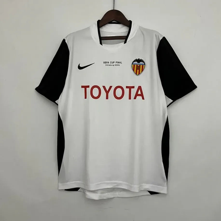 Valencia CF 2003-04 Retro Home Jersey | Classic White Kit | S–3XL | Fast Shipping