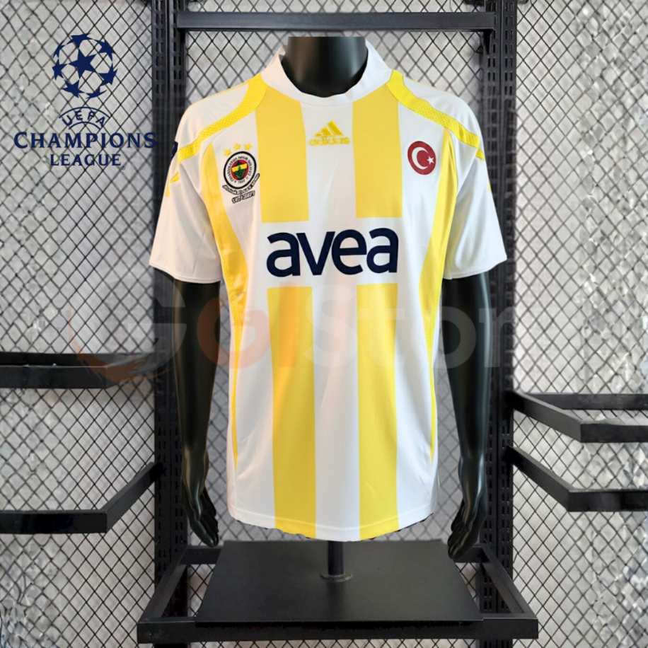 Fenerbahçe 2007-2008 Retro UCL Away Jersey #3 Roberto Carlos – Short Sleeve Classic Football Shirt S-2XL