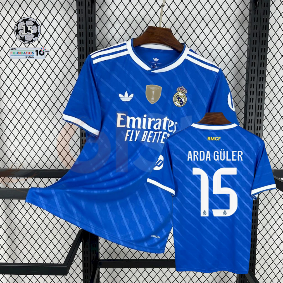 Real Madrid 2025-26 UCL Away Jersey #15 Arda Güler | Player Version | S–2XL | Fast Shipping