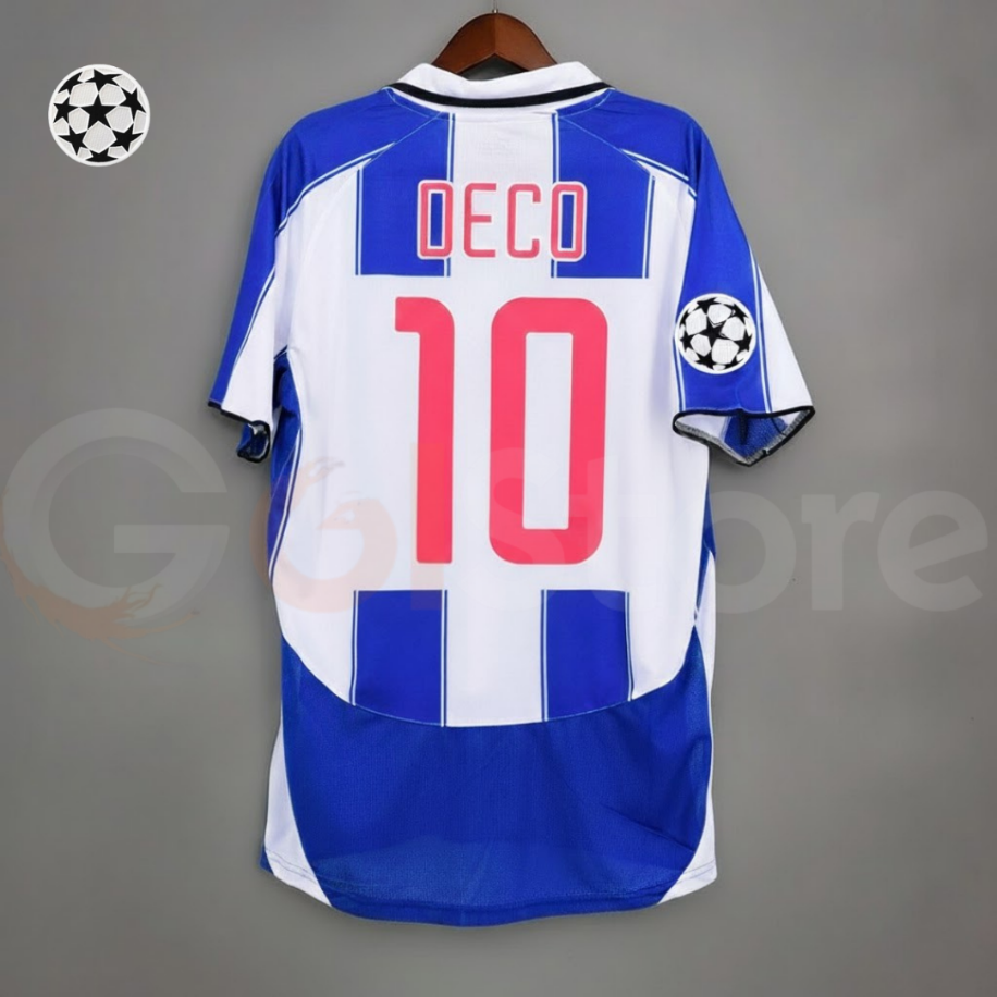 FC Porto 2003-04 Retro Home Jersey #10 Deco | Champions League Edition | S–3XL | Fast Shipping