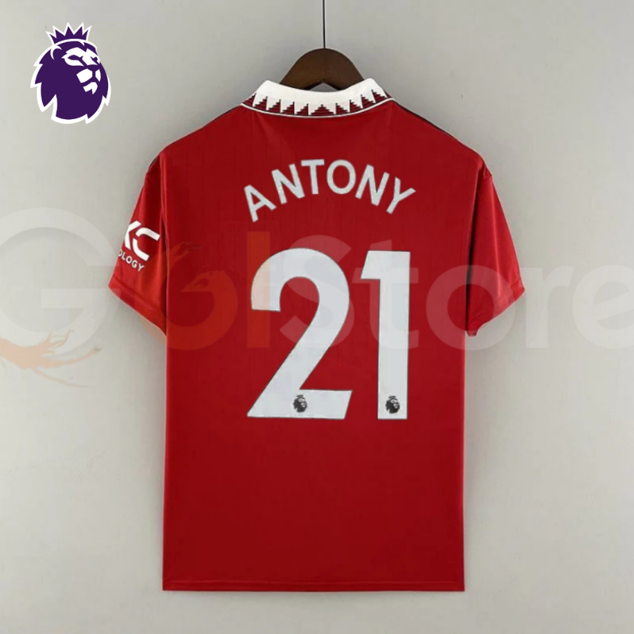 Man United 2022-2023 Home Retro Soccer Jersey - Antony #21 Short Sleeve Football Shirt (FREE SHIPPING & CUSTOMIZABLE)