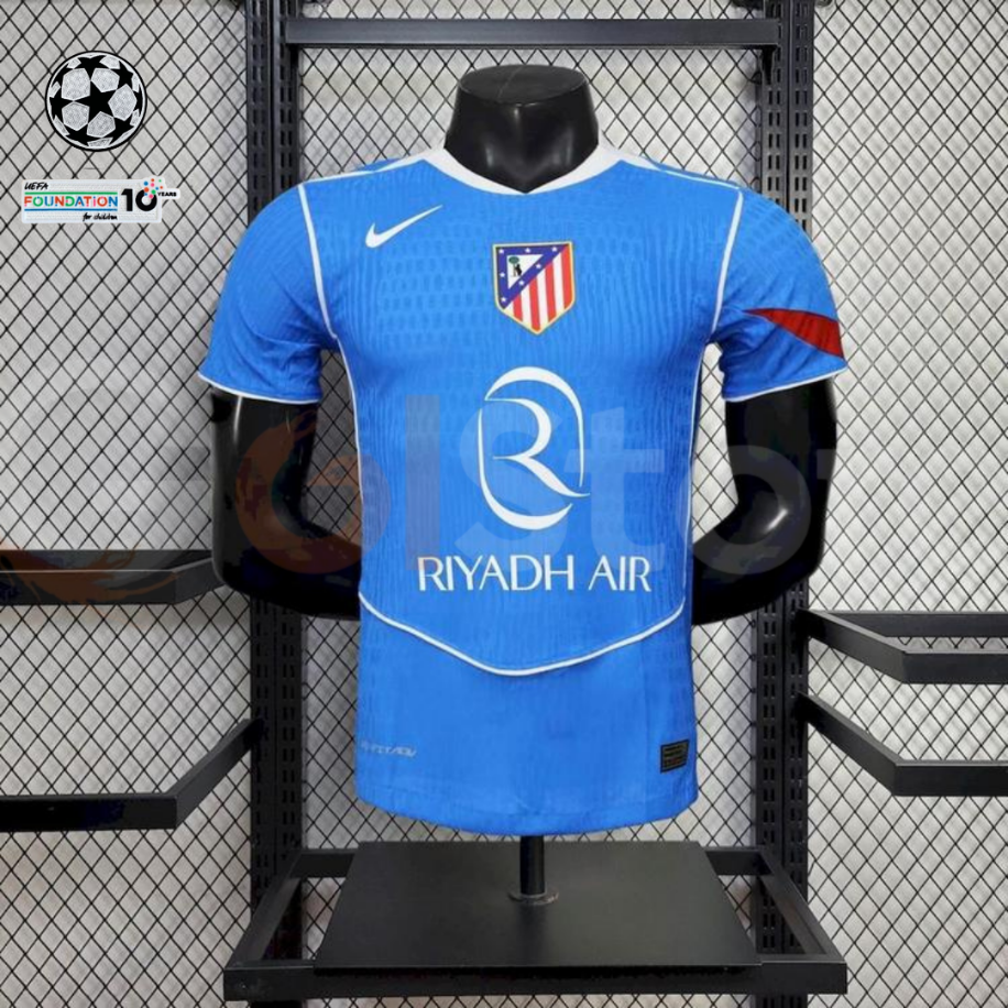 Atletico Madrid 2025/26 Third Away UCL No.19 J. Alvarez Jersey – Short Sleeve Football Shirt S–2XL