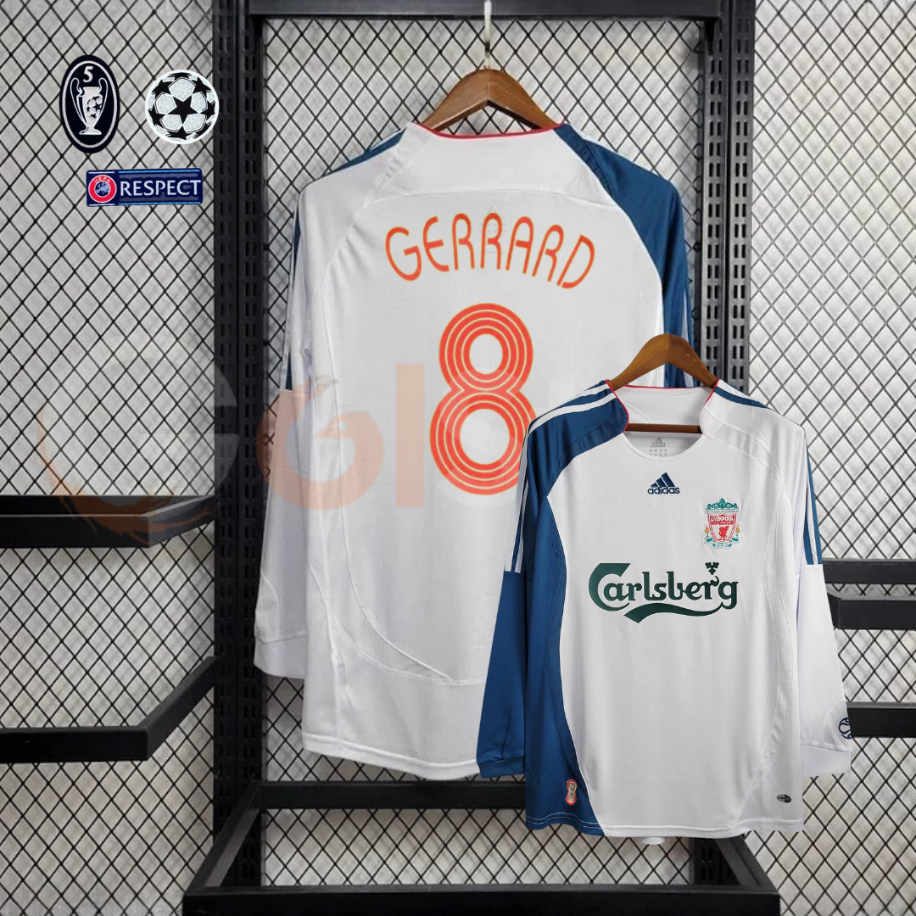 Liverpool 2006-07 Retro Home Jersey #8 Gerrard | UCL Edition | Long Sleeve | S-3XL