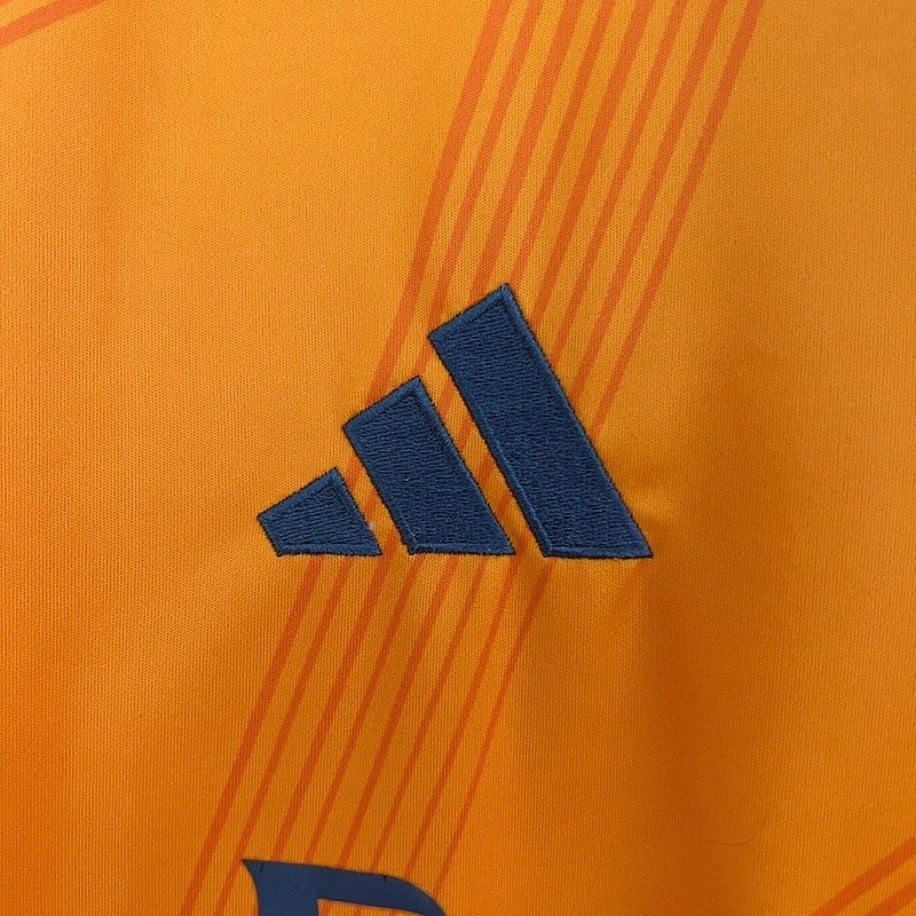 Real Madrid 2024-25 UCL Third Jersey #9 Mbappe | Orange Edition | S–3XL | Fast Shipping