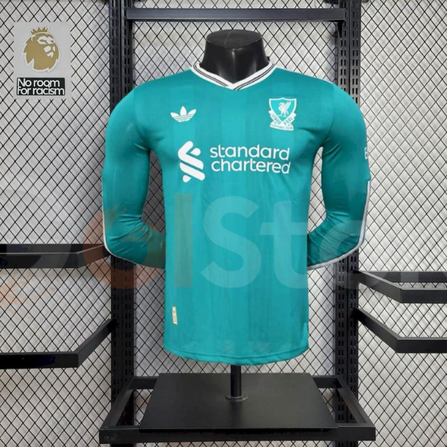 Liverpool 2025-2026 Professional Green Long Sleeve #11 Mohamed Salah Jersey – S-2XL