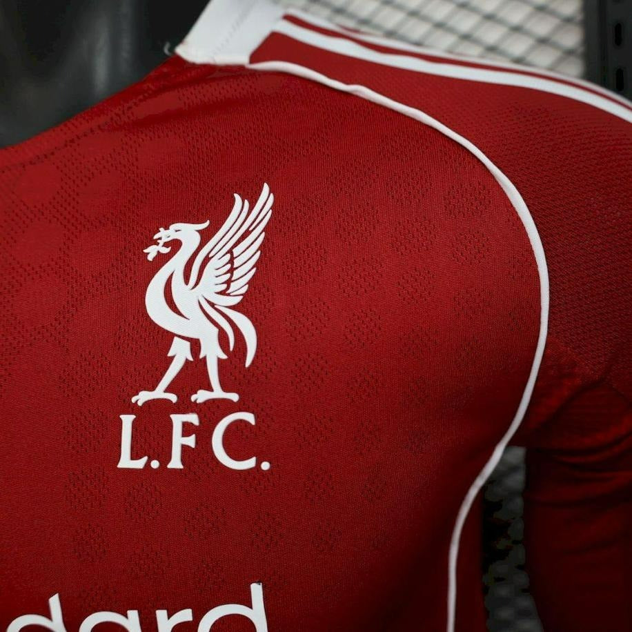 Maillot de foot domicile à manches longues Liverpool 2025/26 UCL No.8 Szoboszlai – Maillot édition match unisexe S–2XL