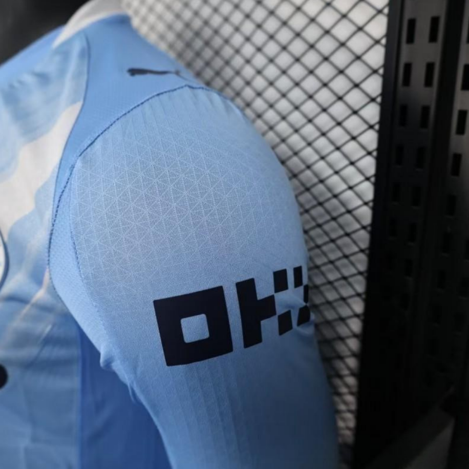 2025-26 Manchester City Home Long Sleeve Jersey | Official Style | S–3XL | Fast Shipping