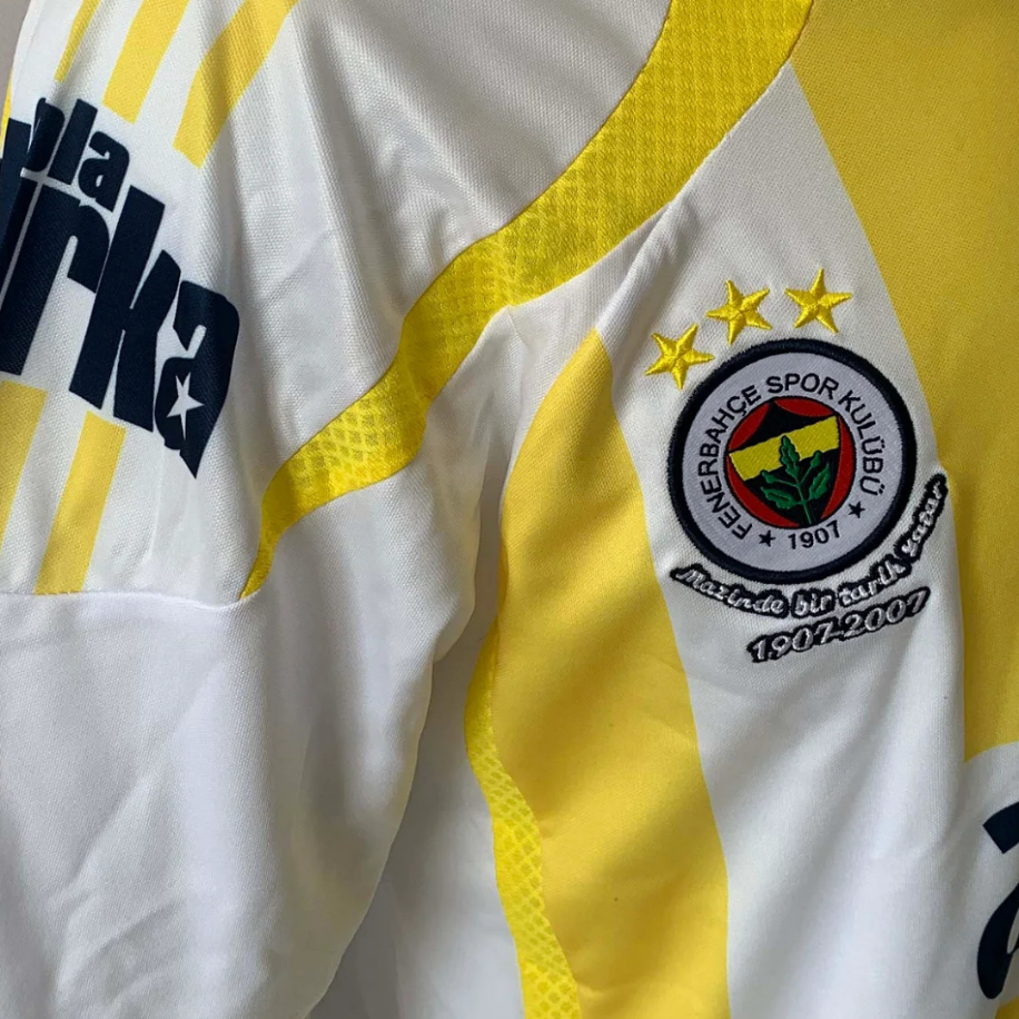 Fenerbahçe 2007-2008 Retro UCL Away Jersey #3 Roberto Carlos – Short Sleeve Classic Football Shirt S-2XL