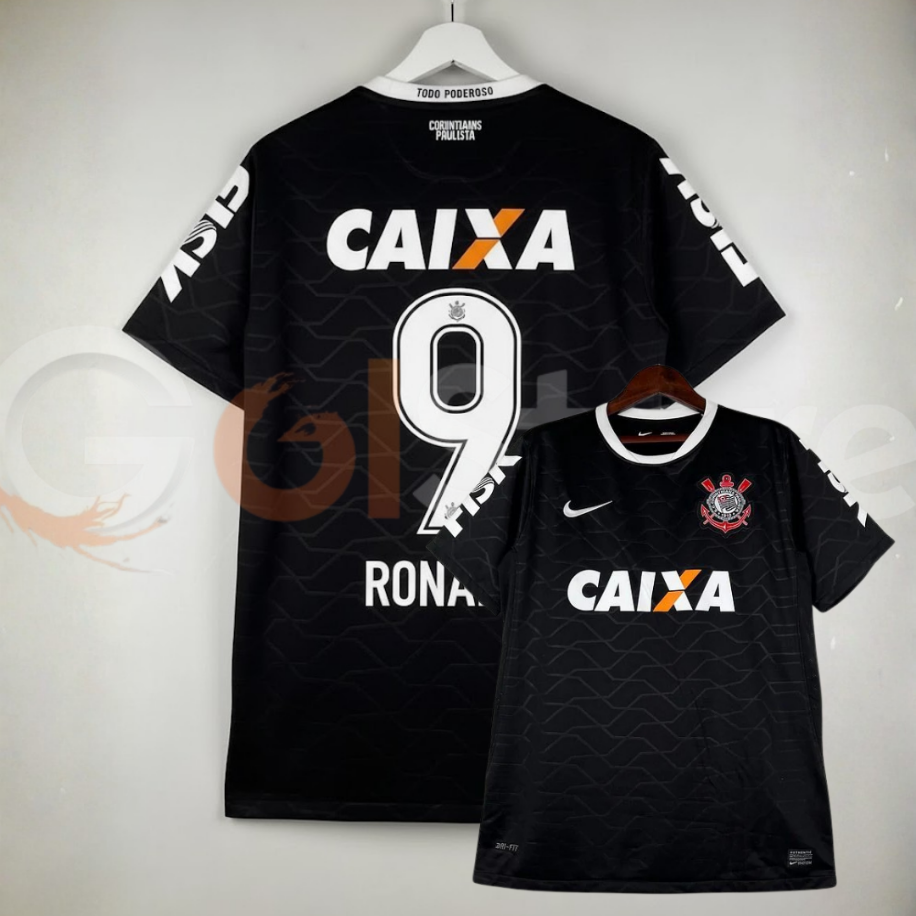 Corinthians 2008 Retro Away Jersey #9 Ronaldo | El Fenómeno Edition | S–3XL | Fast Shipping