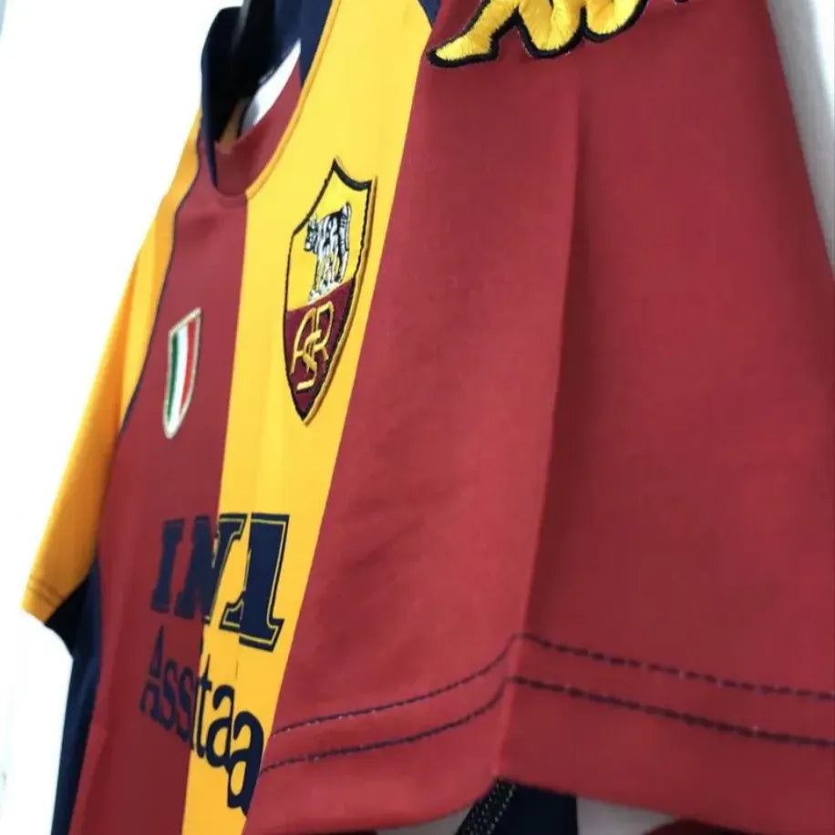 AS Roma 2000/01 Retro Home No.10 Totti Jersey – Serie A Champion Classic Short Sleeve Football Shirt S–2XL