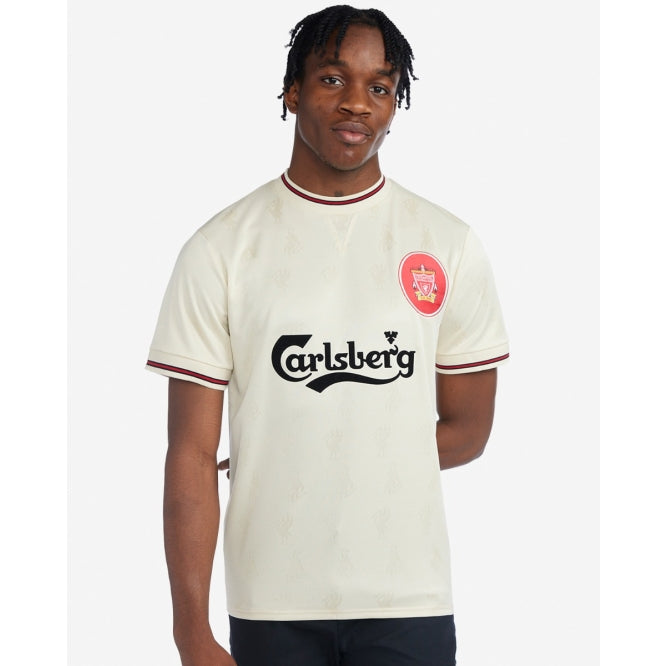 1996-1997 Liverpool Retro Yellow Away Short Sleeve Jersey Personalized PL UCL Patch