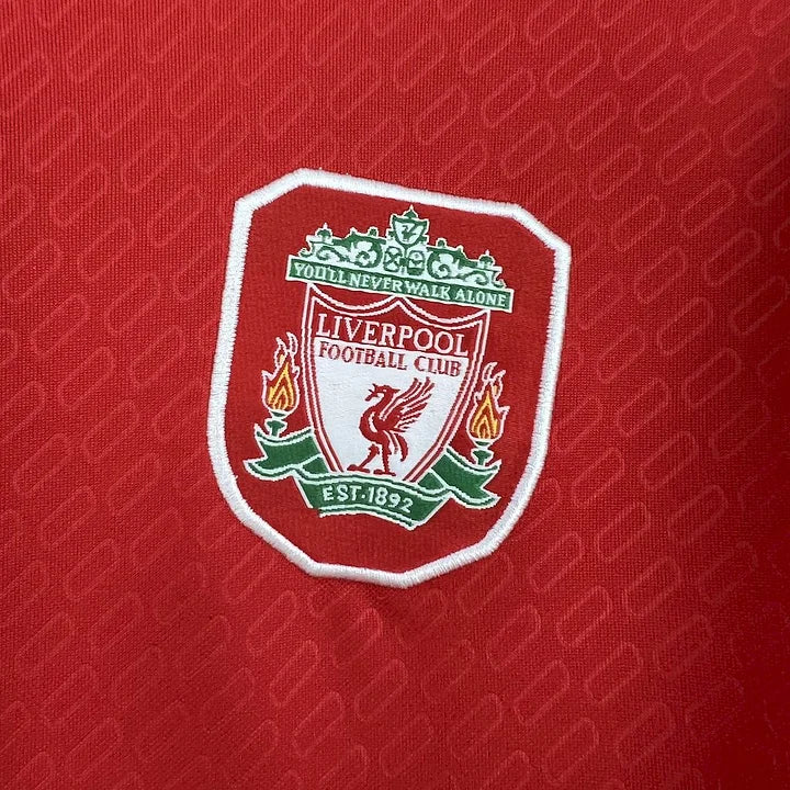 2004-2005 Liverpool Retro Red UCL Final Short Sleeve Jersey Personalized UCL Patch Istanbul
