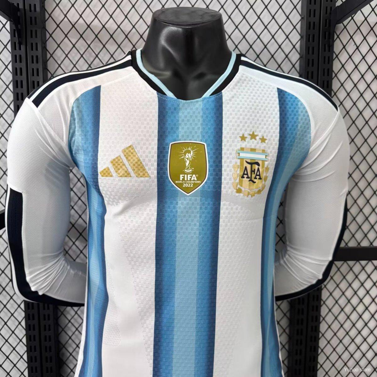 Argentina 25-26 Home Long Sleeve Pro Jersey