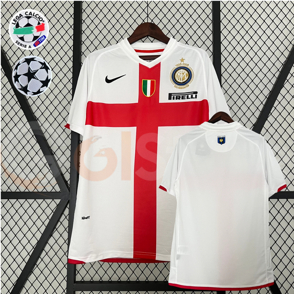 Inter Milan 2007-2008 Retro Third Away Short Sleeve Jersey Serie A UCL Patch Personalized Rare