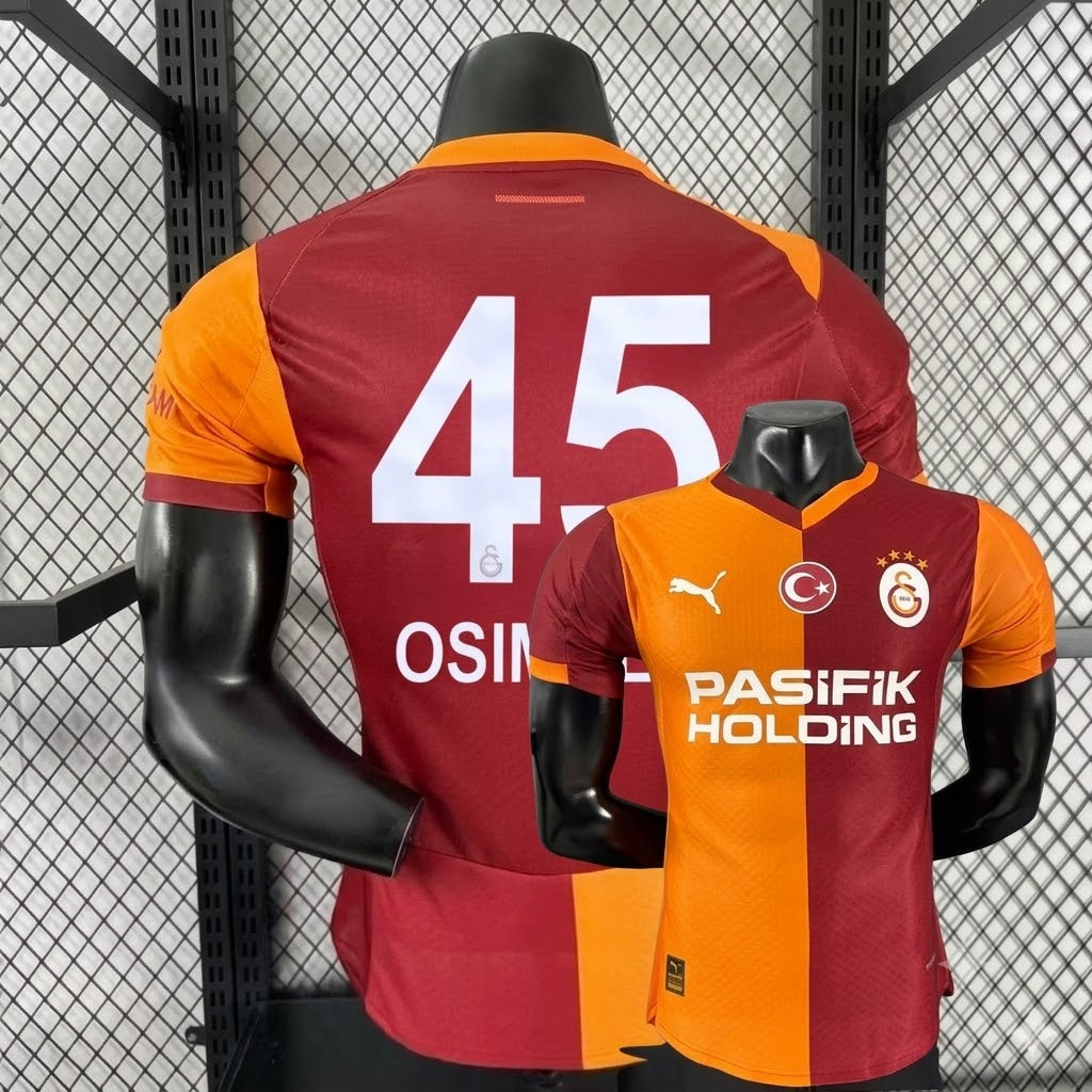 Galatasaray 2025/26 Home Jersey No.45 Osimhen – Professional Match Edition Short Sleeve Football Shirt S–2XL
