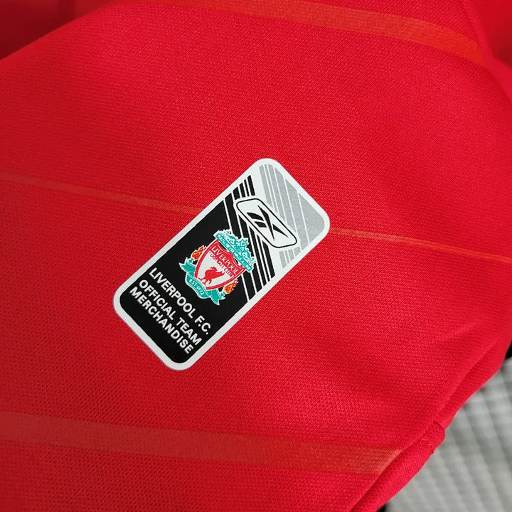 2005-2006 Liverpool Retro Red Home Short Sleeve Jersey Personalized UCL Patch