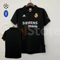 2002/03 Real Madrid Retro Away Black Jersey UCL Patch Personalized