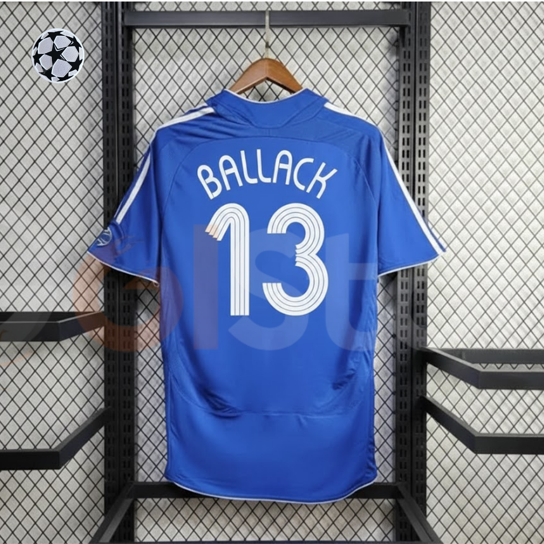 Chelsea FC 2006-2007 Retro Home Short Sleeve Jersey #13 Ballack Personalized UCL Patch Rare