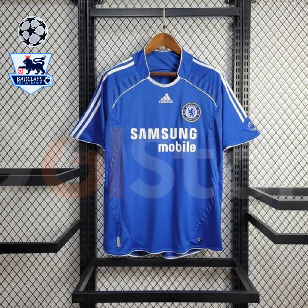 Chelsea FC 2006-2007 Retro Home Short Sleeve Jersey Personalized PL UCL Patch Rare Collector