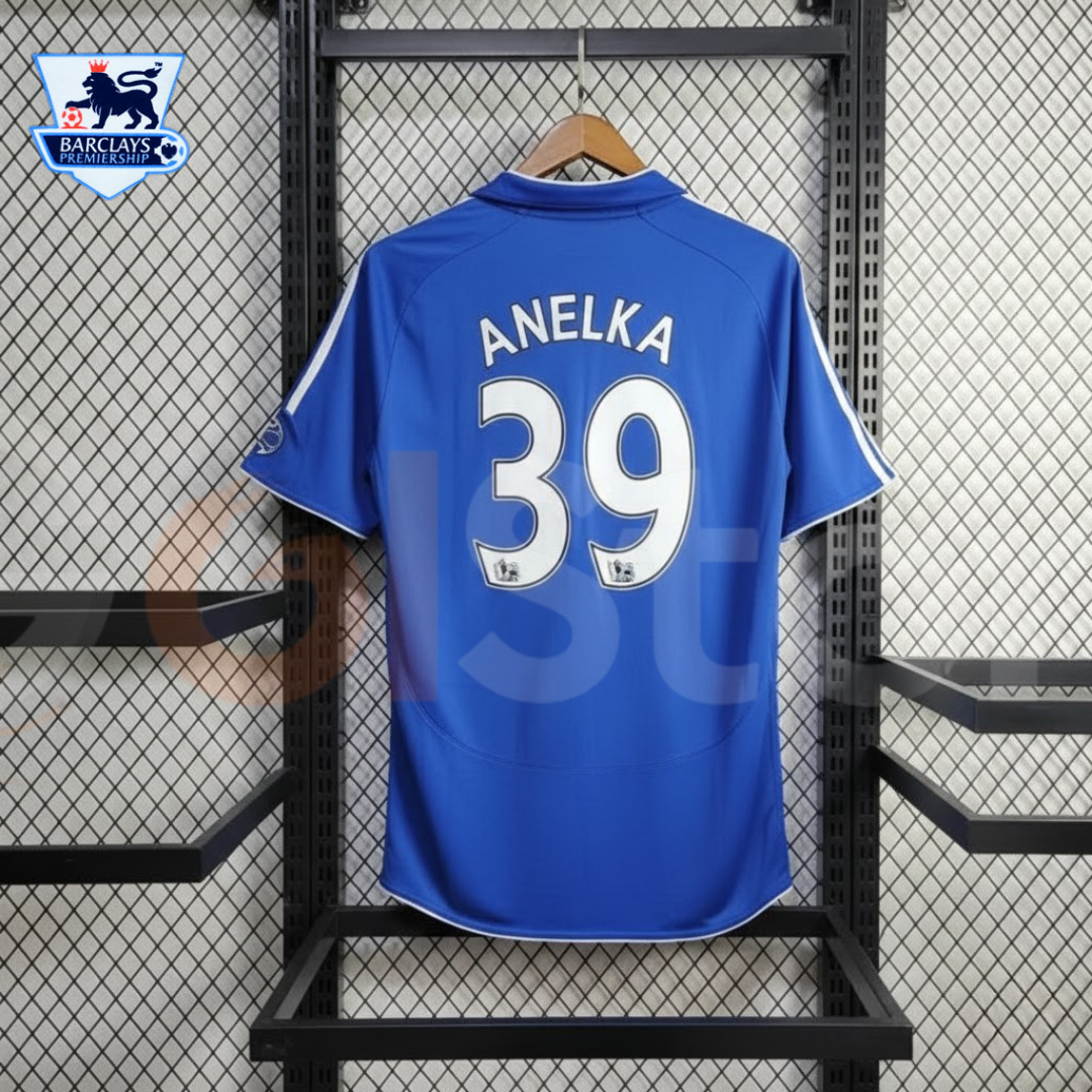Chelsea FC 2006-2007 Retro Home Short Sleeve Jersey #39 Anelka Personalized PL Patch Rare